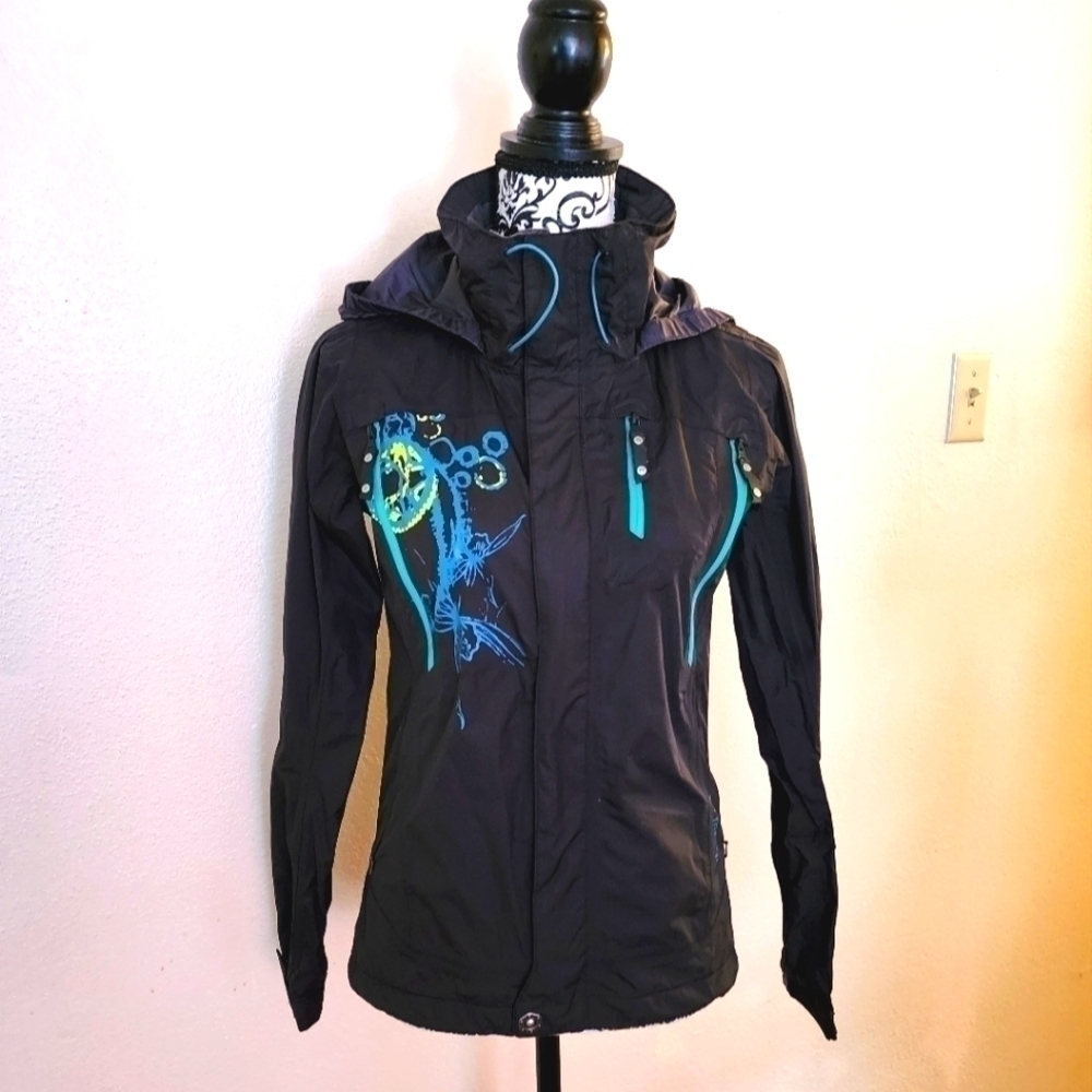 The North Face Windbreaker/ Rain Slick Size XS Like New Dark Blue.